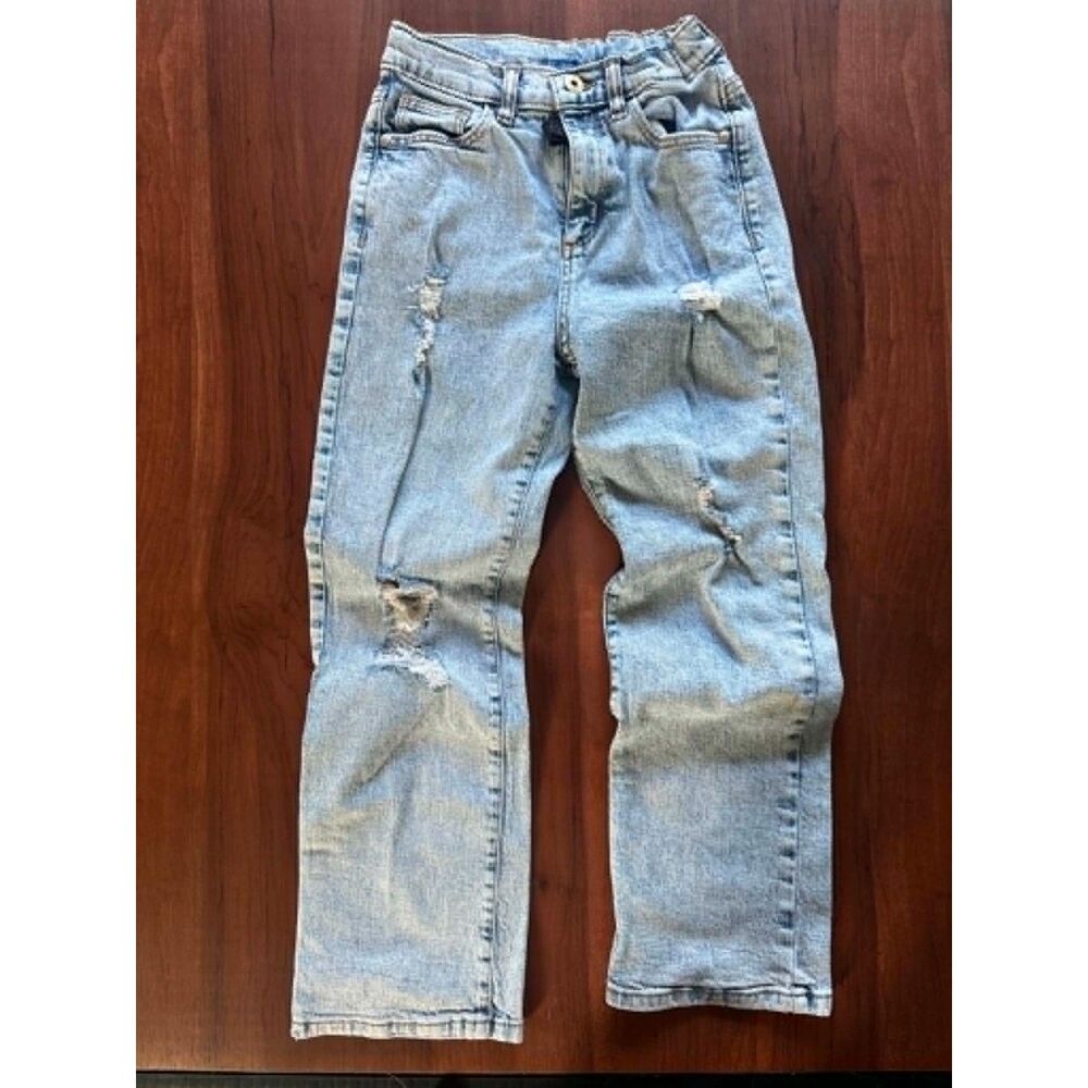 Art Class Girls Baggy Distressed Jeans - Size 10